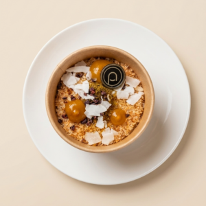 Pastel de arroz con leche de coco artesanal Papín Dulce Logroño